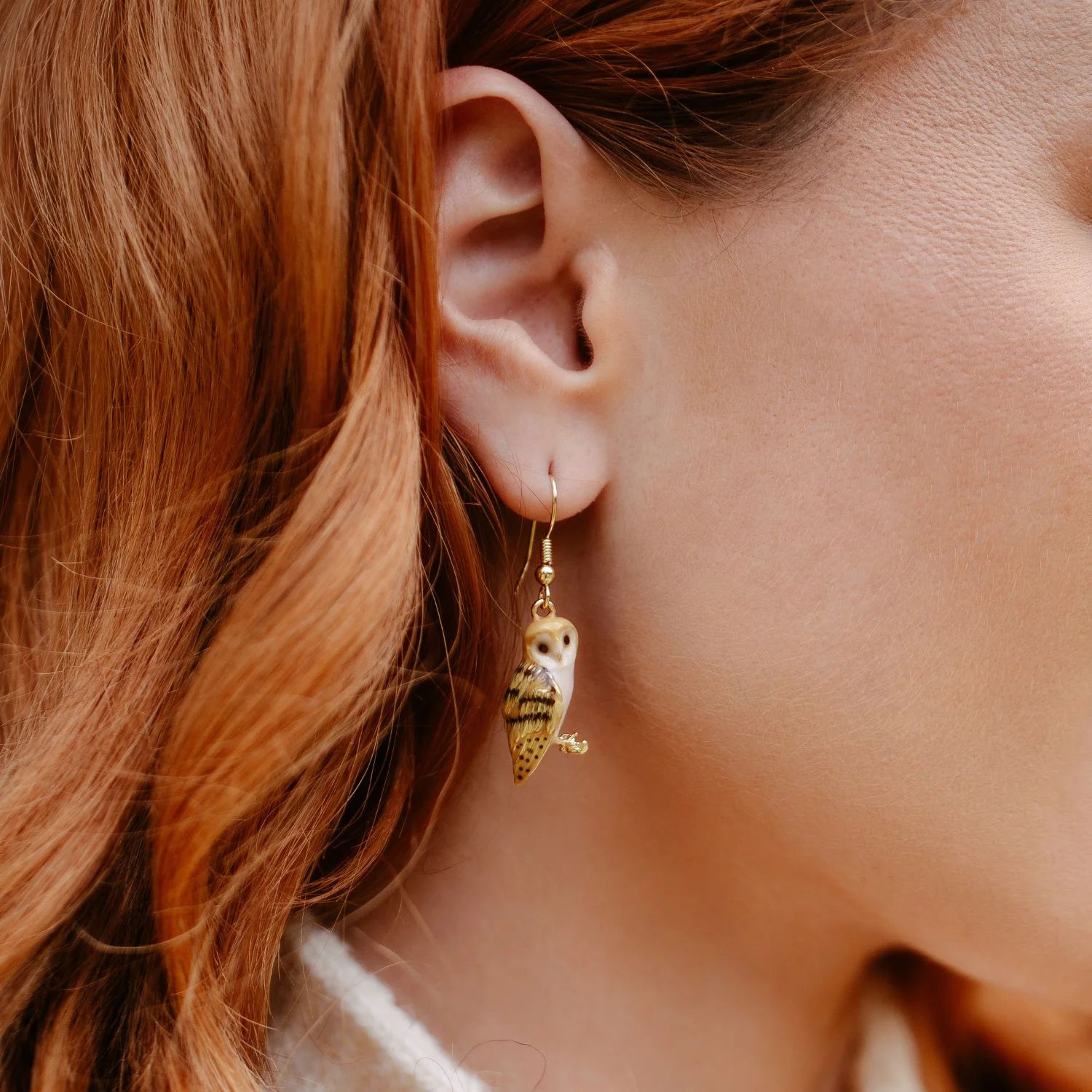 OWL DROP EARRINGS 