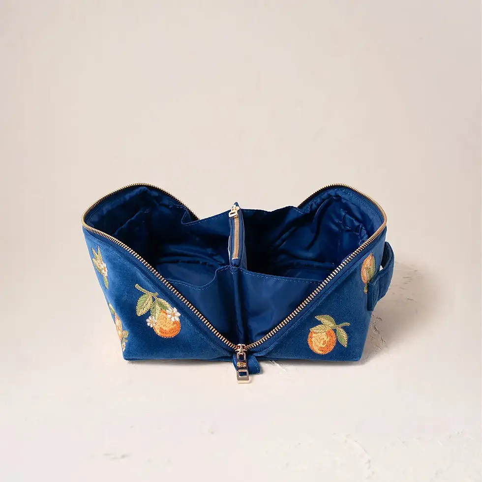 Thumbnail: ORANGE BLOSSOM OPEN FLAT MAKEUP BAG