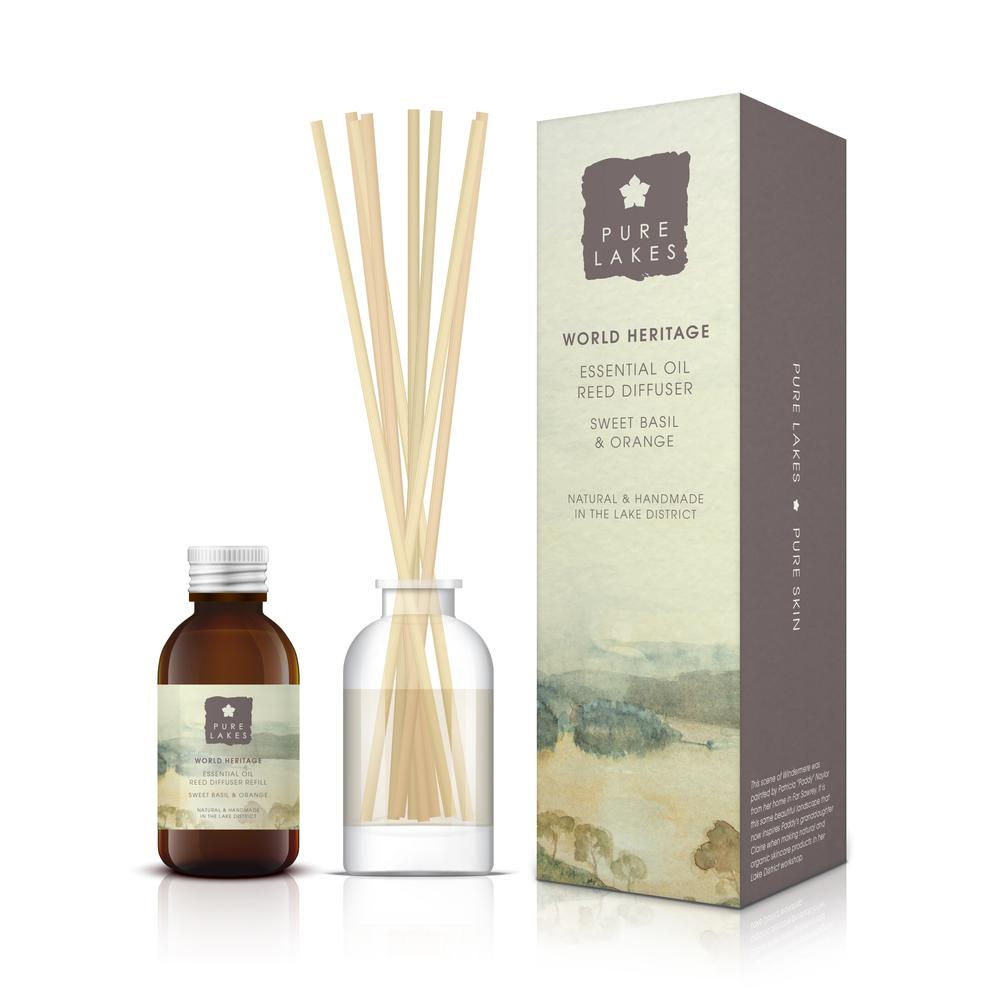 ESSENTIAL OIL REED DIFFUSER - WORLD HERITAGE SWEET BASIL & ORANGE