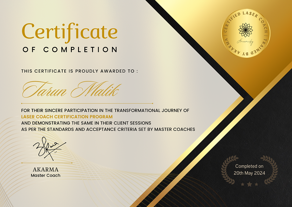 Certificate for Tarun Malik