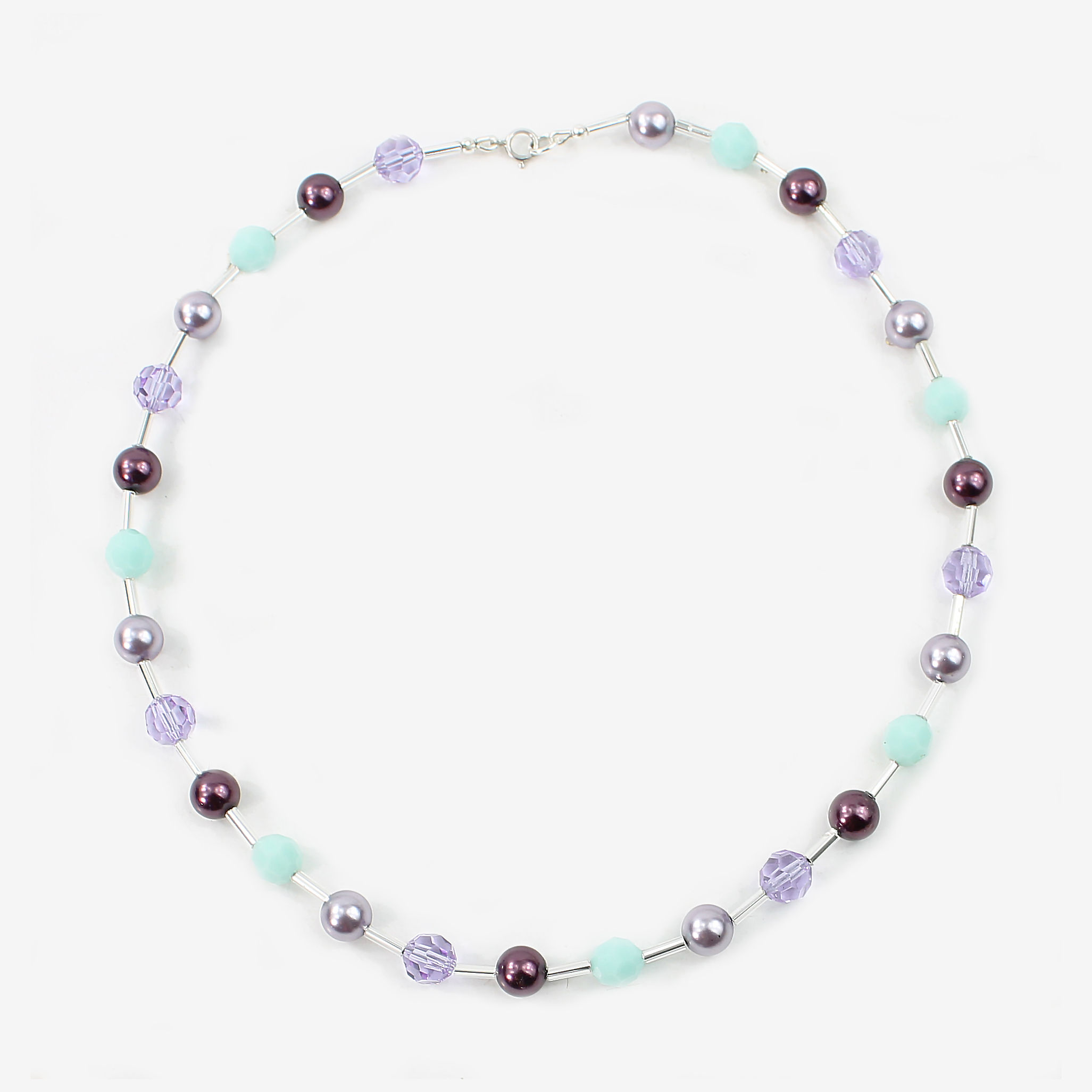 Mauvy Minty  necklace