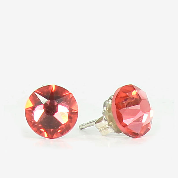 7mm Crystal Stud Earrings - Paparadasha