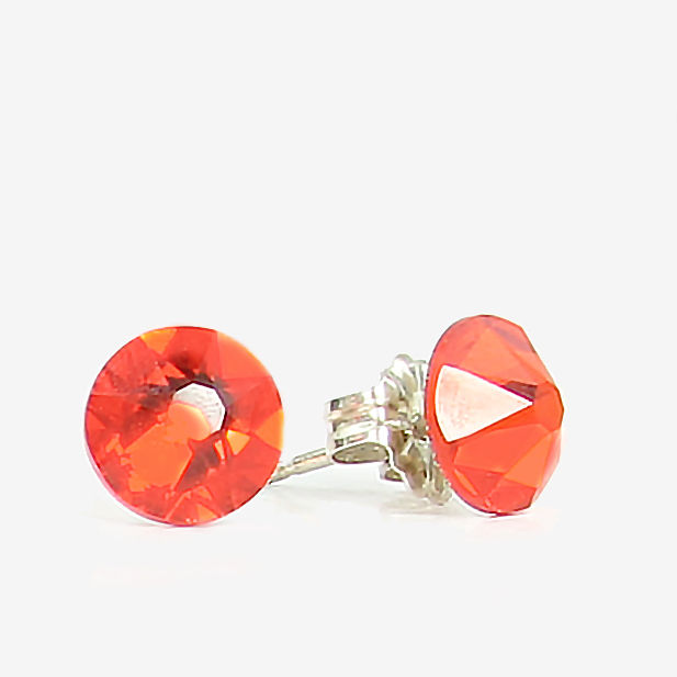 7mm Crystal Stud Earrings - Hyancinth