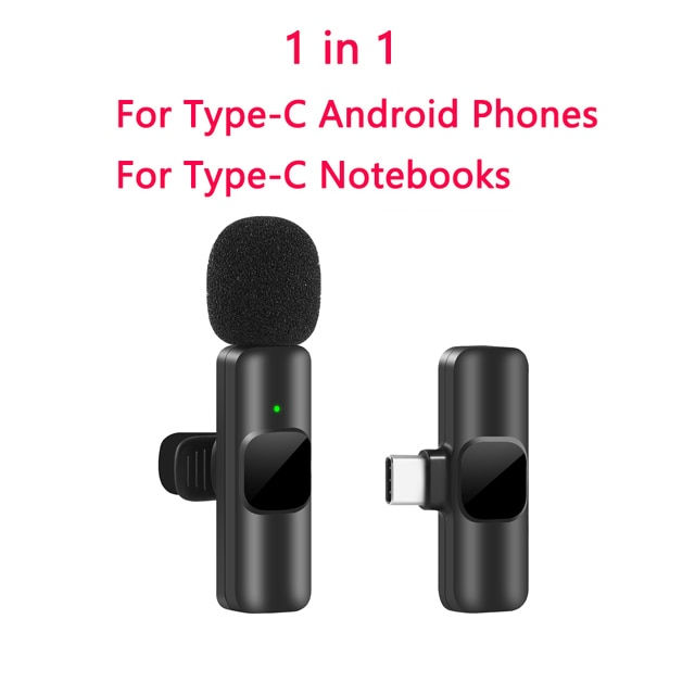 Thumbnail: Wireless Lavalier Microphone /  for iPhone Android Live Broadcast Gaming 