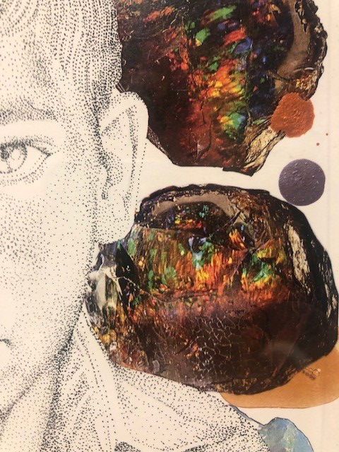 Detailed image of Faiza Butt painting of a small boy