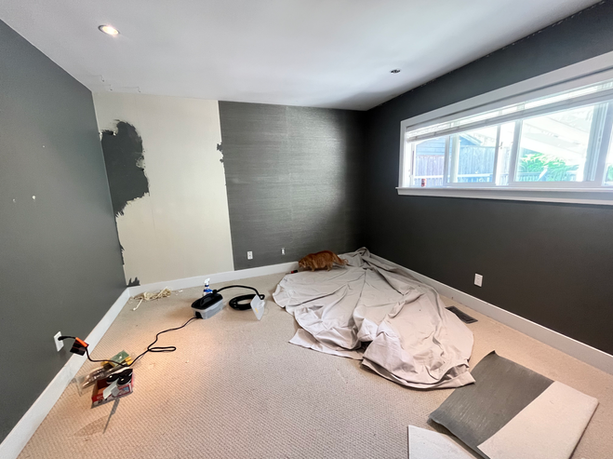 Bedroom during renovation