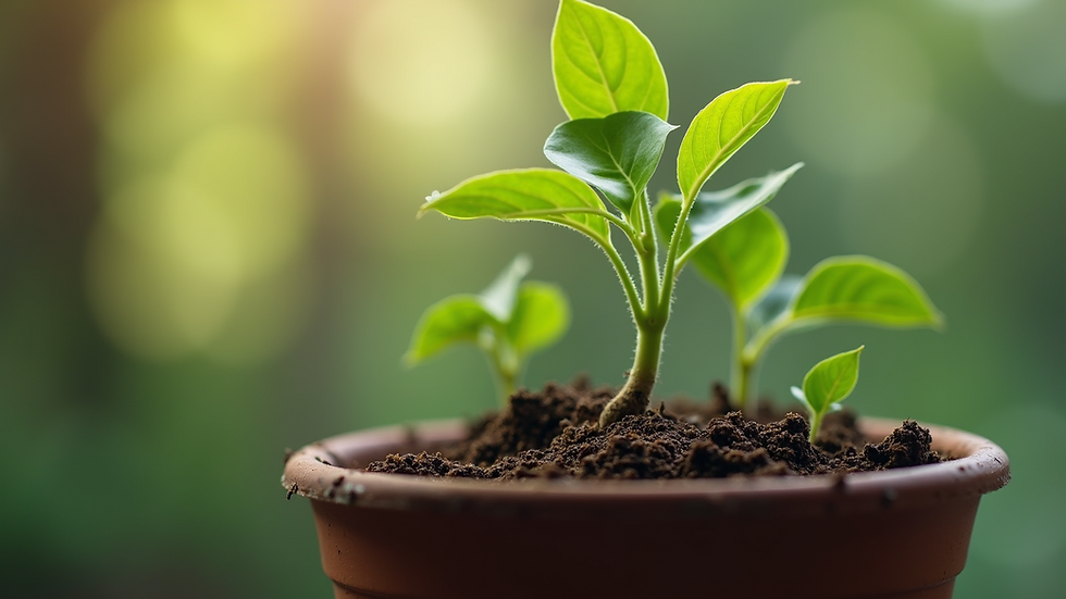 Close-up view of plant roots emerging from a pot