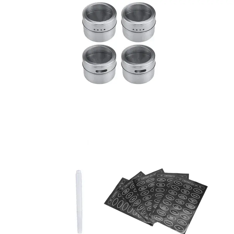 Thumbnail: Magnetic Spice Jars Set With Spice Labels and Chalkboard Pen