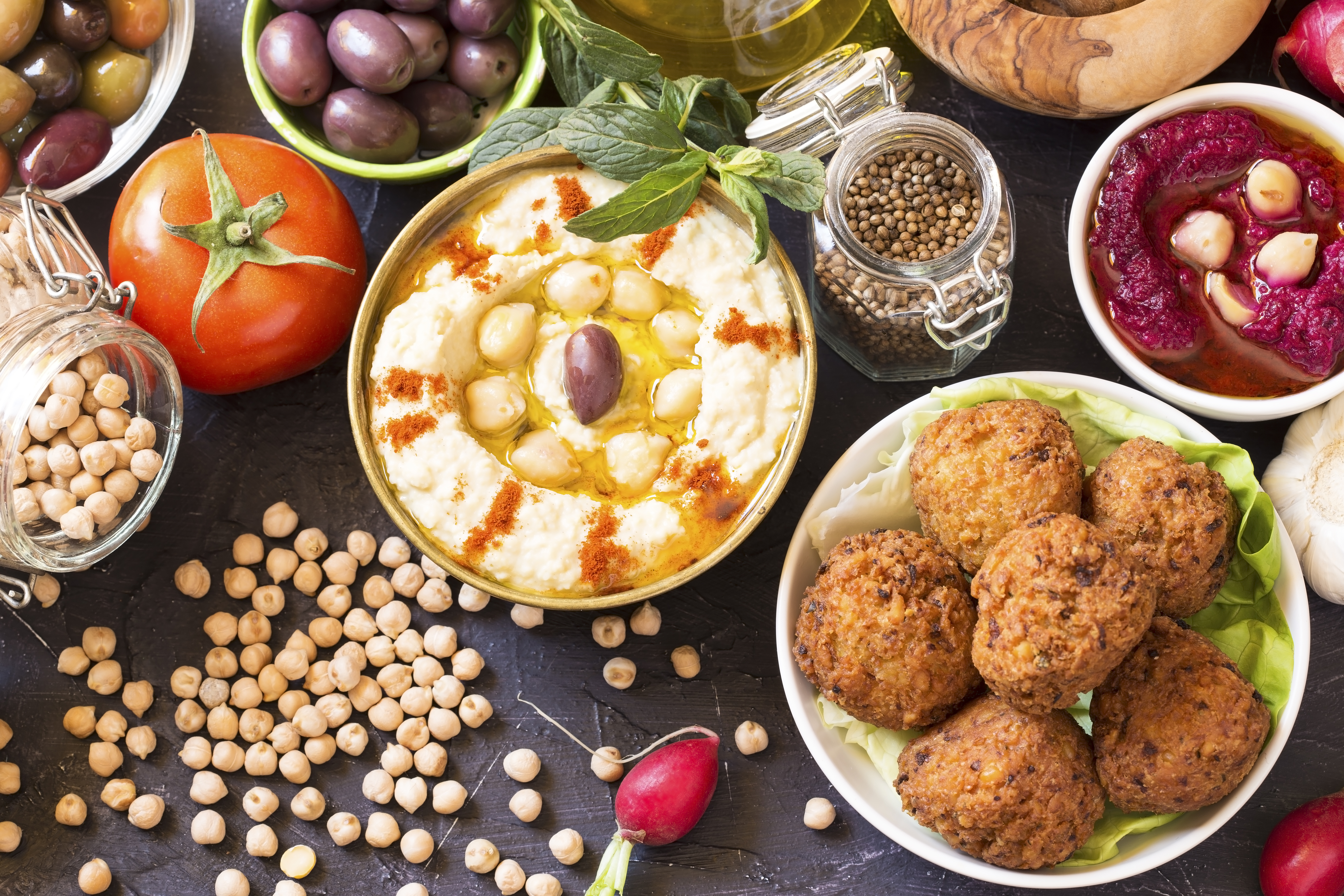 Arranged Food and Objects