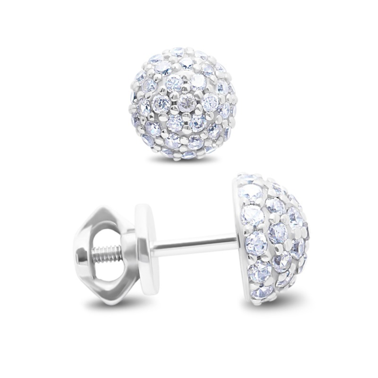 Srebrne kolczyki wkrętki art.2193-1