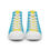 Thumbnail: Turquoise, White and Yellow Polka Dot High Top Sneakers