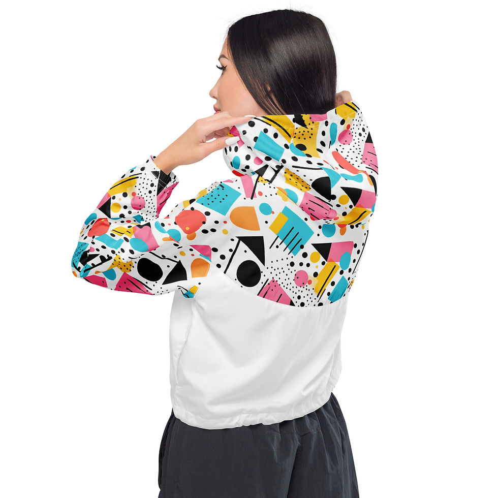 Thumbnail: Geo Prism Women’s Cropped Windbreaker