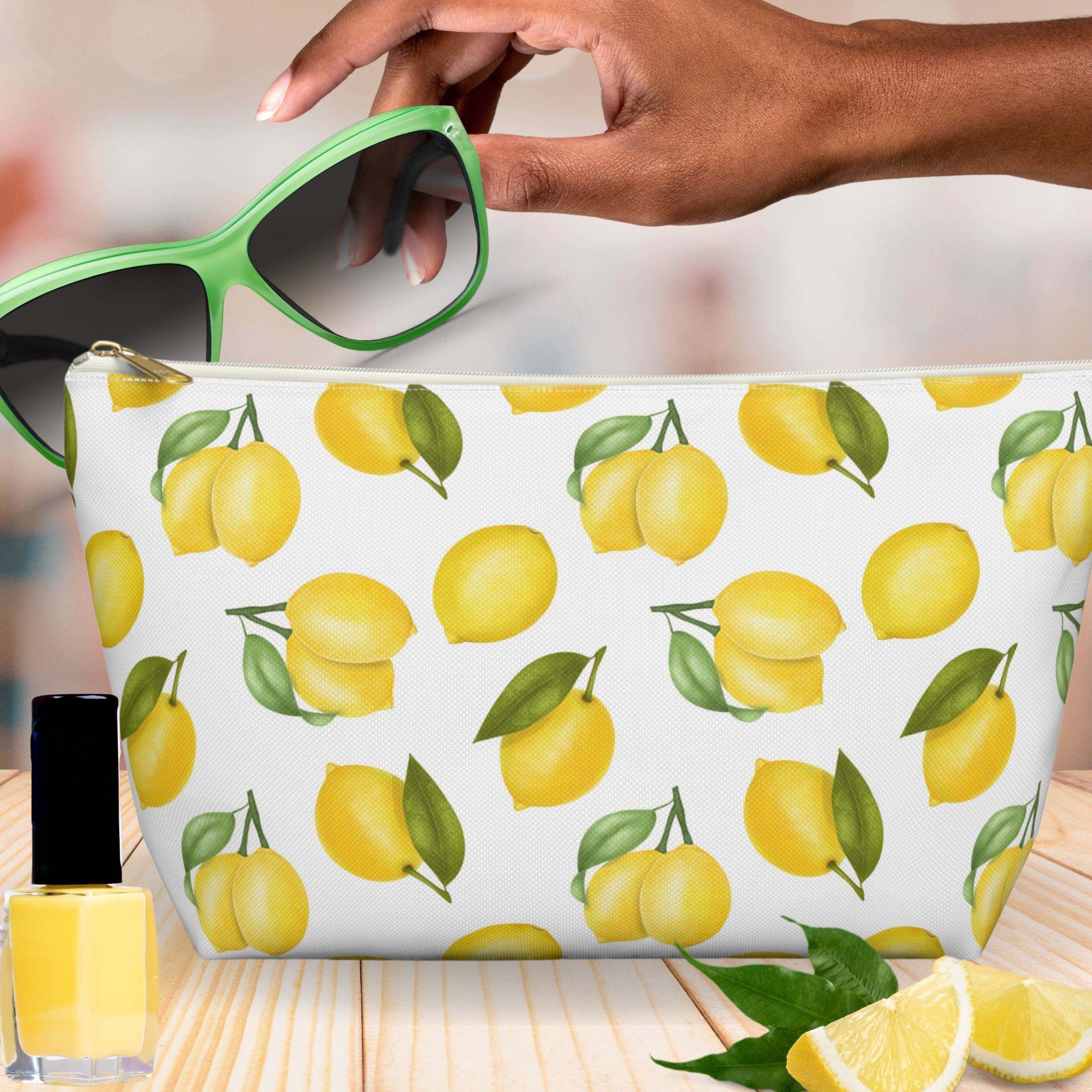 Lemon Mini Canvas Bag - White