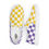 Thumbnail: Purple and Gold Check Women’s Slip-On Canvas Shoes