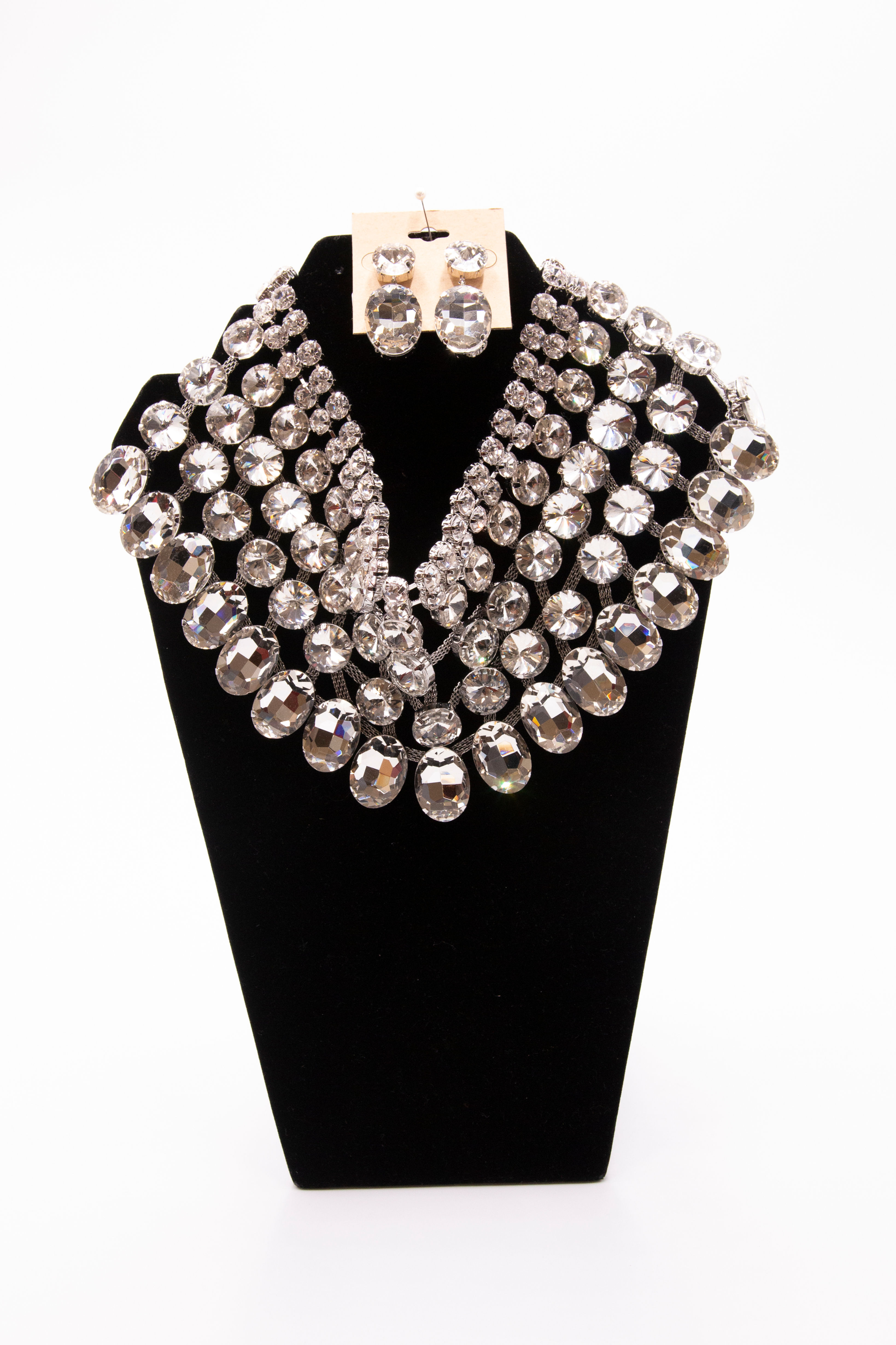 Vintage Diamond Necklace & Earring Set