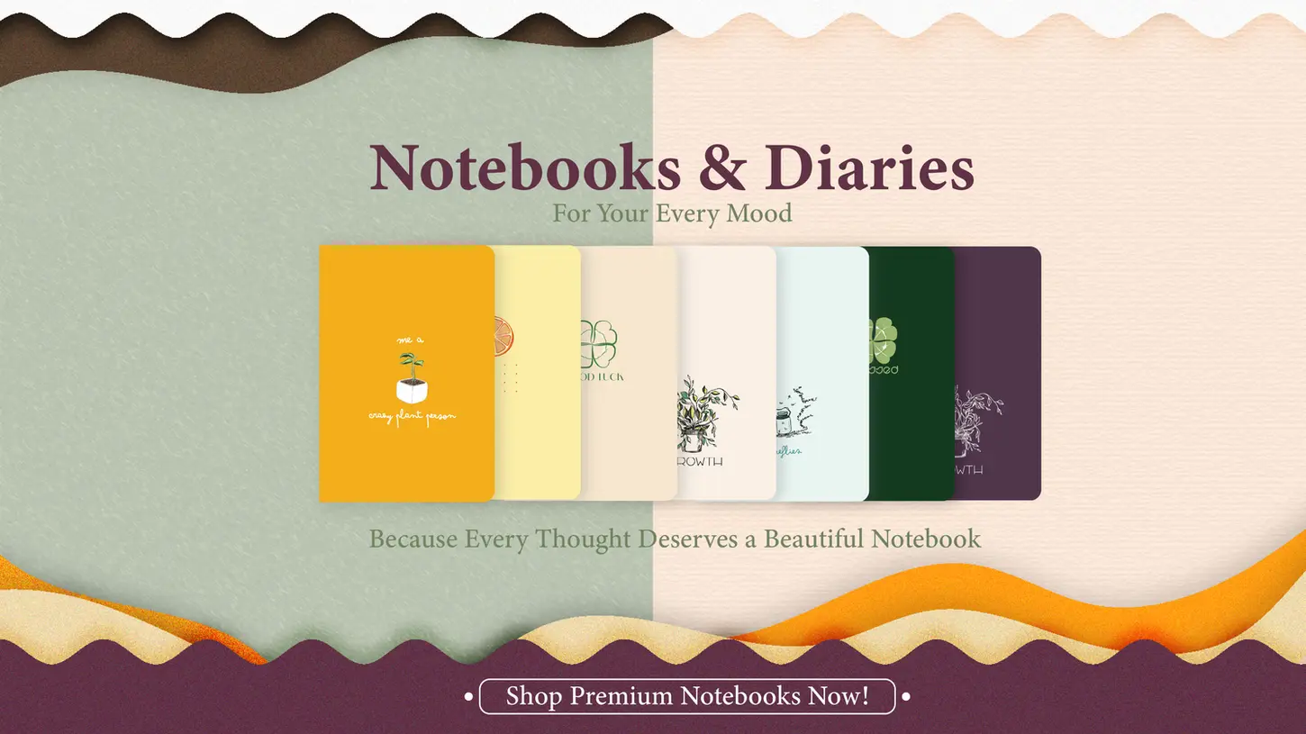 Premium Notebooks & Diaries – Stylish, Durable, and Perfect for Everyday Writing and Journaling | Asymmetric Illustrations