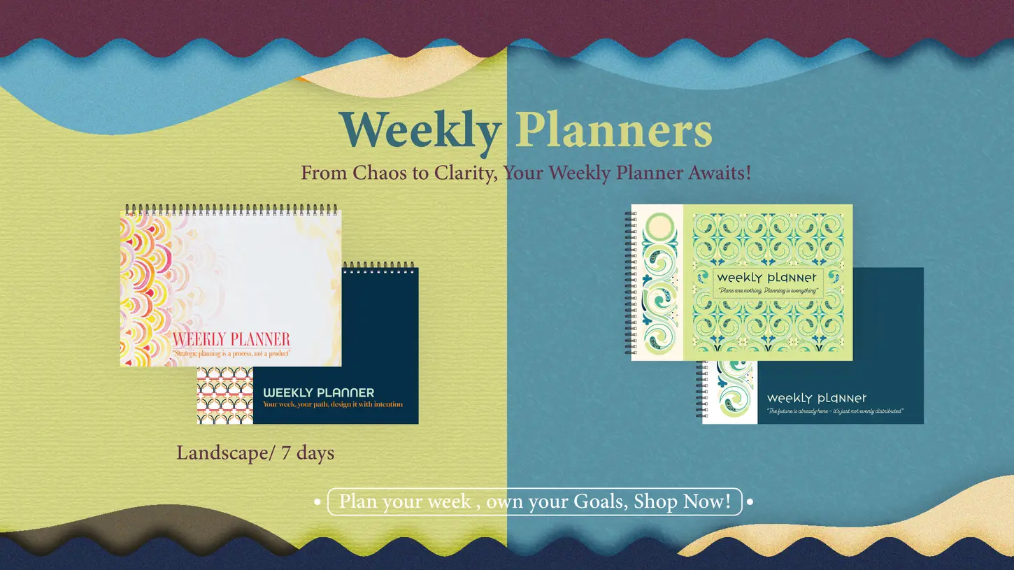 Elegant and Functional Planners – Organize Your Year with Premium Weekly and Monthly Planners | Asymmetric Illustrations