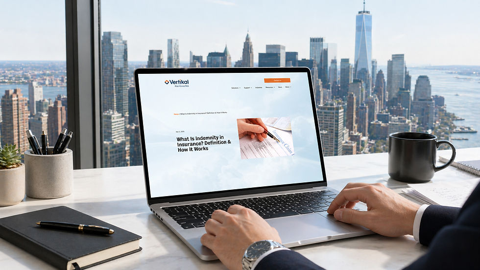 B2B SEO and AEO web design case study shown on laptop with high-rise city background representing enterprise digital marketing growth.