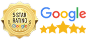 Google Reviews 5-star rating graphic.