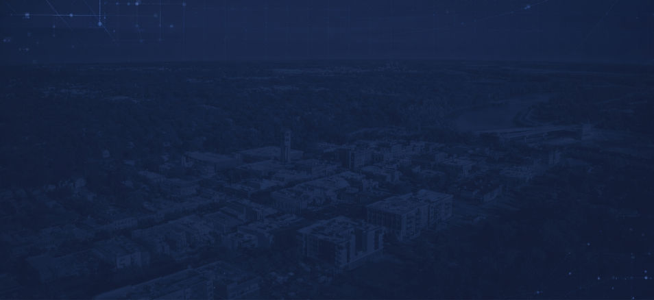 abstract blue cityscape background with digital network overlay for secure eBond verificat