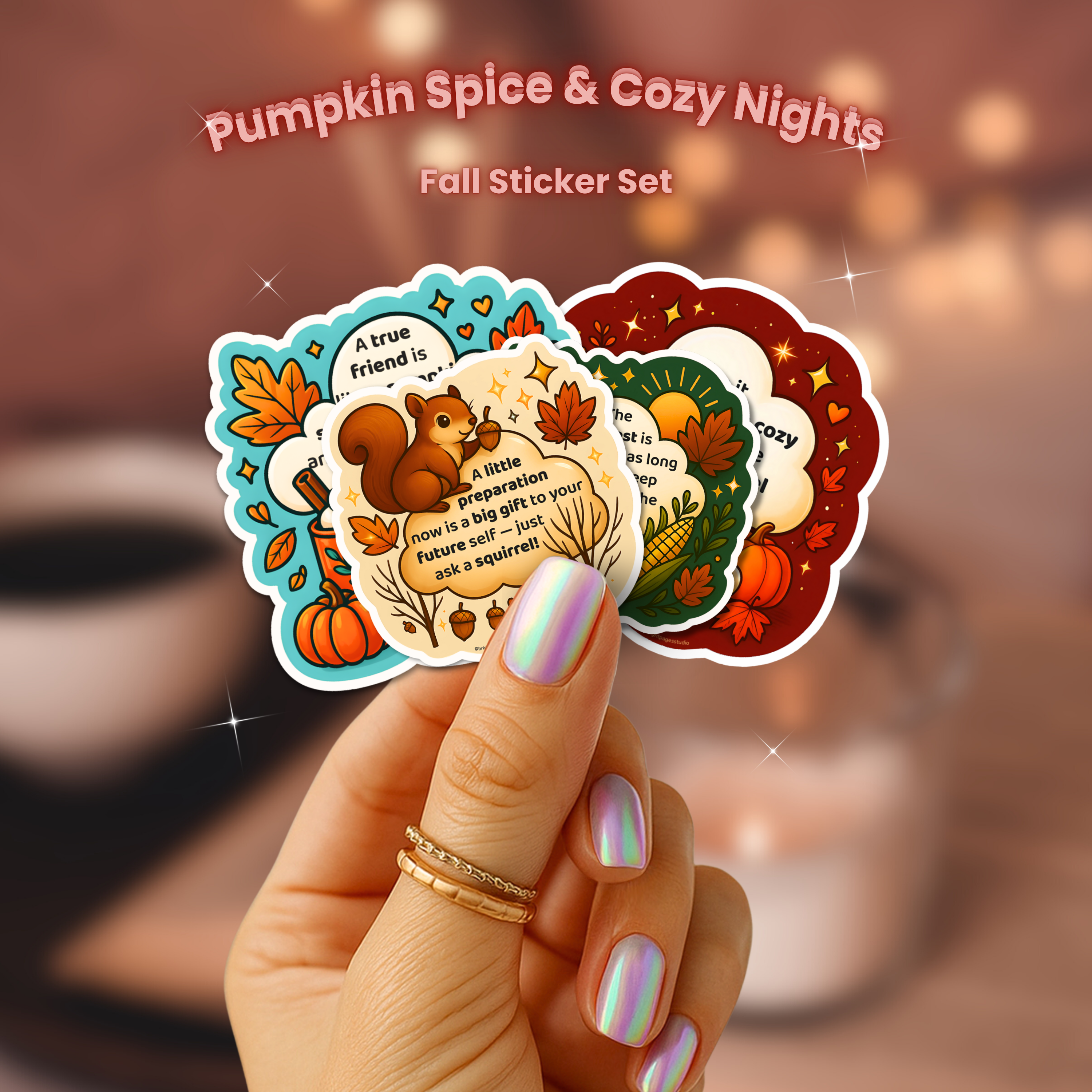Fall Sticker Set - Pumpkin Spice & Cozy Nights