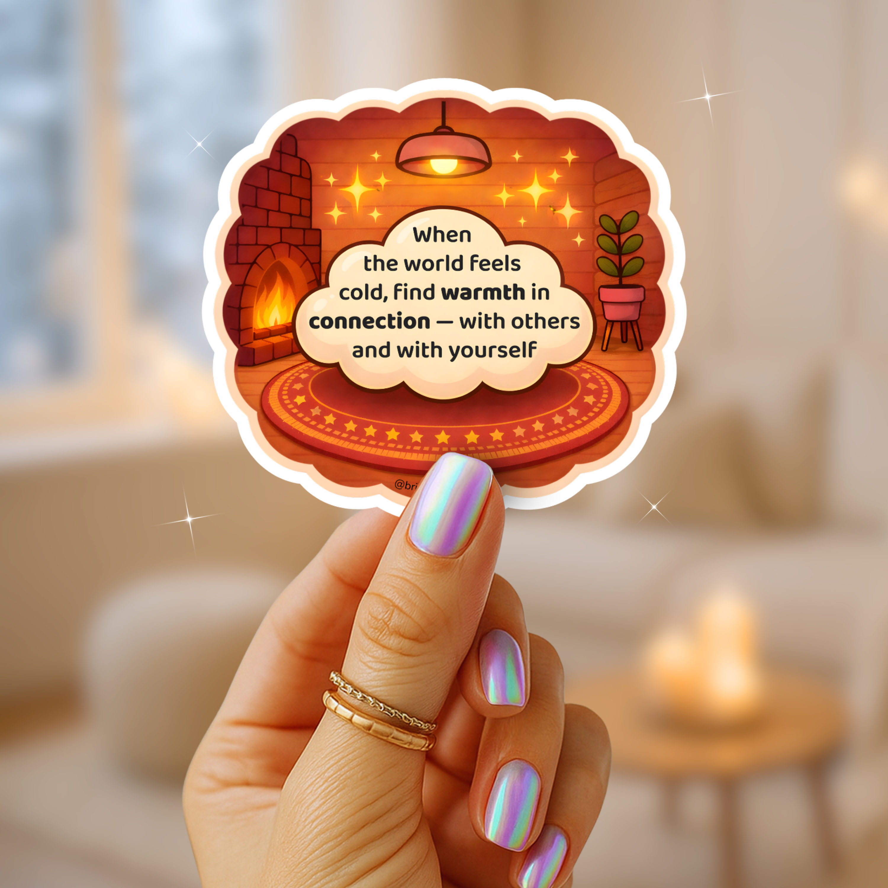 Warmth in Connection Vinyl Sticker