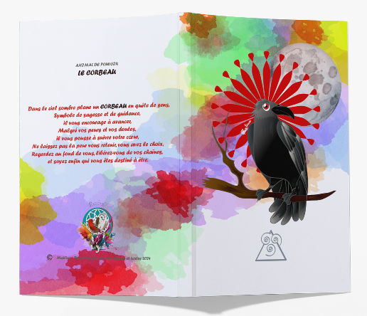 CARNET INTUITIF - LE CORBEAU AURA ARC EN CIEL