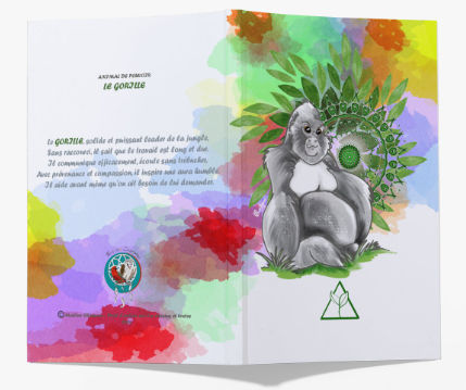 CARNET INTUITIF - LE GORILLE AURA ARC EN CIEL