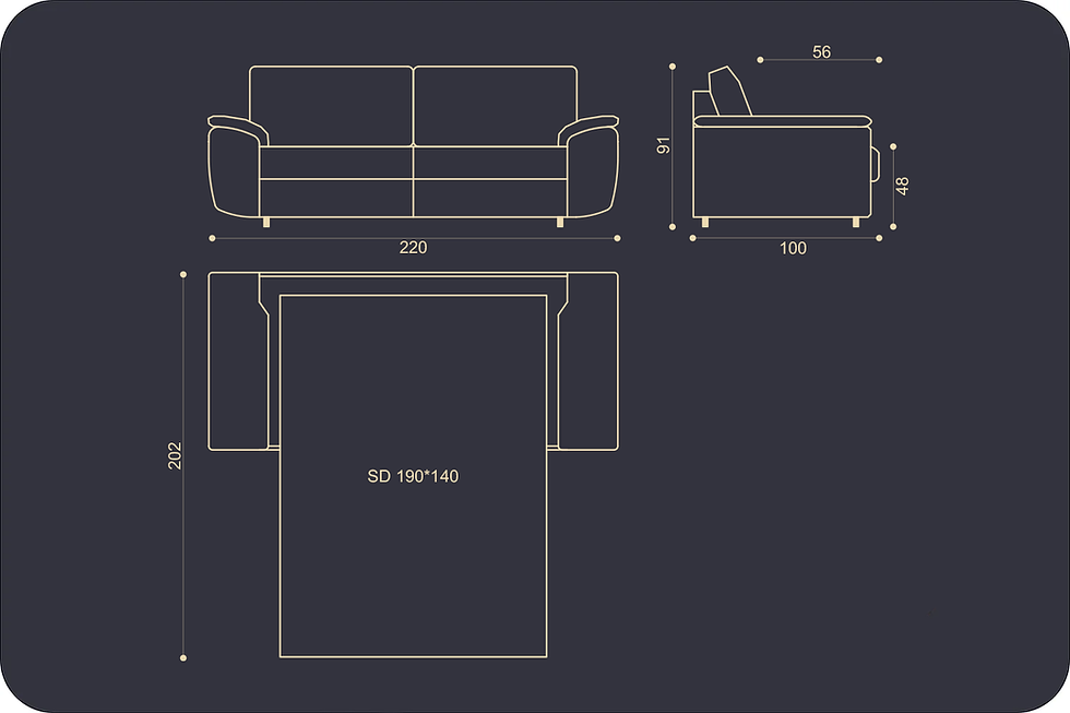 Miniatură: Canapea extensibila Emily