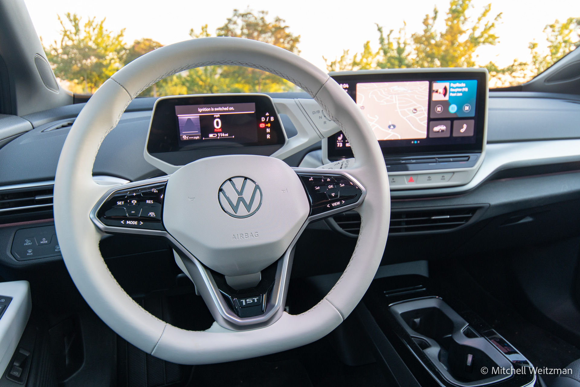 Volkswagen ID.4 white steering wheel