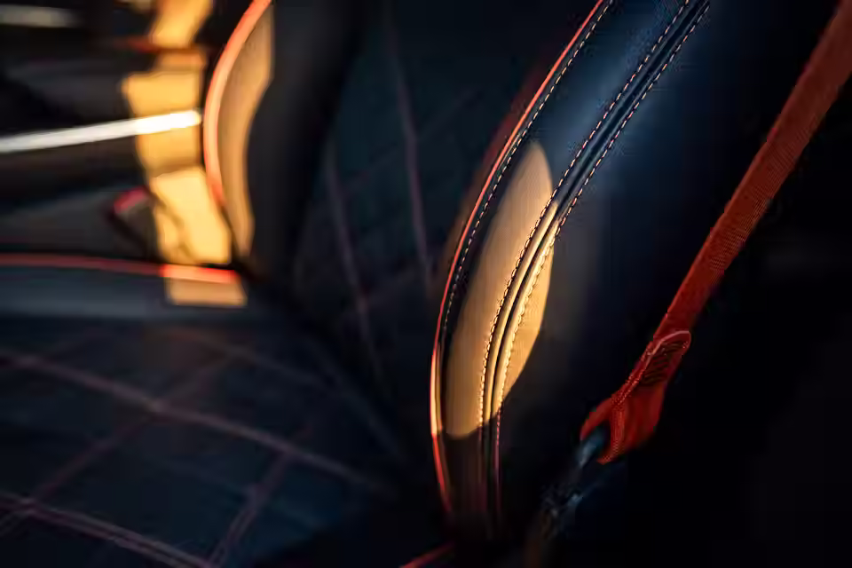 Genesis GV70 orange stitching