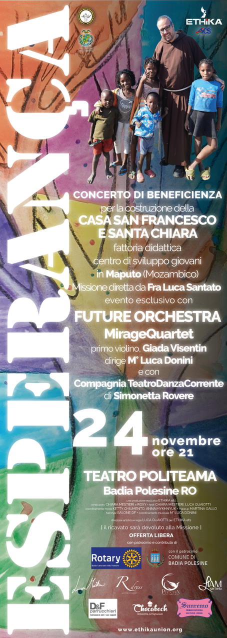 Badia Polesine. “ESPERANÇA” live per Maputo. Evento di beneficienza al Politeama il 24 novembre.