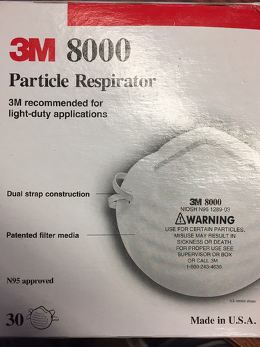 3m N95 Mask 8000 Particle Respirator Box Of 30 Certifieddentalsupply
