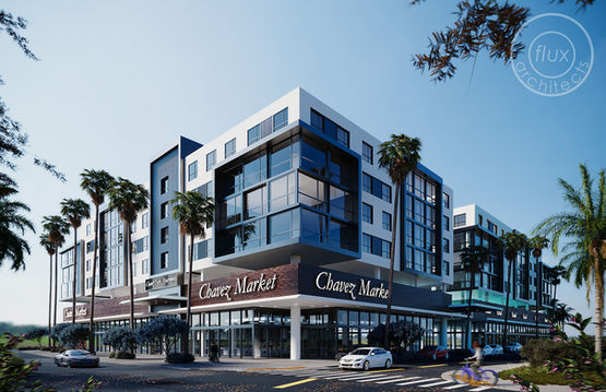 opa-locka, miami, facade, multi-family, midrise, affordable housing, workforce, art in architecture, playground, garden, construction, south florida, real estate, modern, design, flux architects, eddie seymour, edgar gonzalez