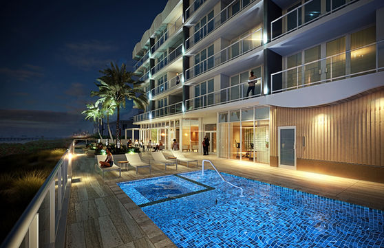 pompano beach, oceanfront, renovation, pool, deck, rooftop, miami, facade, multi-family, highrise, luxury, condo, garden, construction, south florida, real estate, modern, design, flux architects, eddie seymour, edgar gonzalez