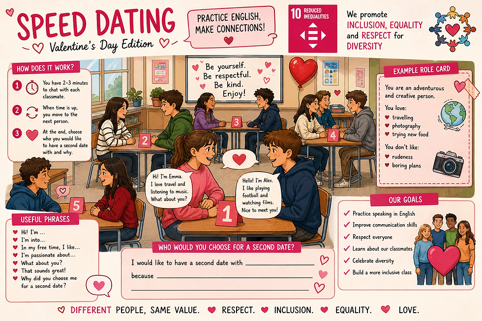 Speed Dating en inglés: aprendiendo a comunicarnos en San Valentín ❤️