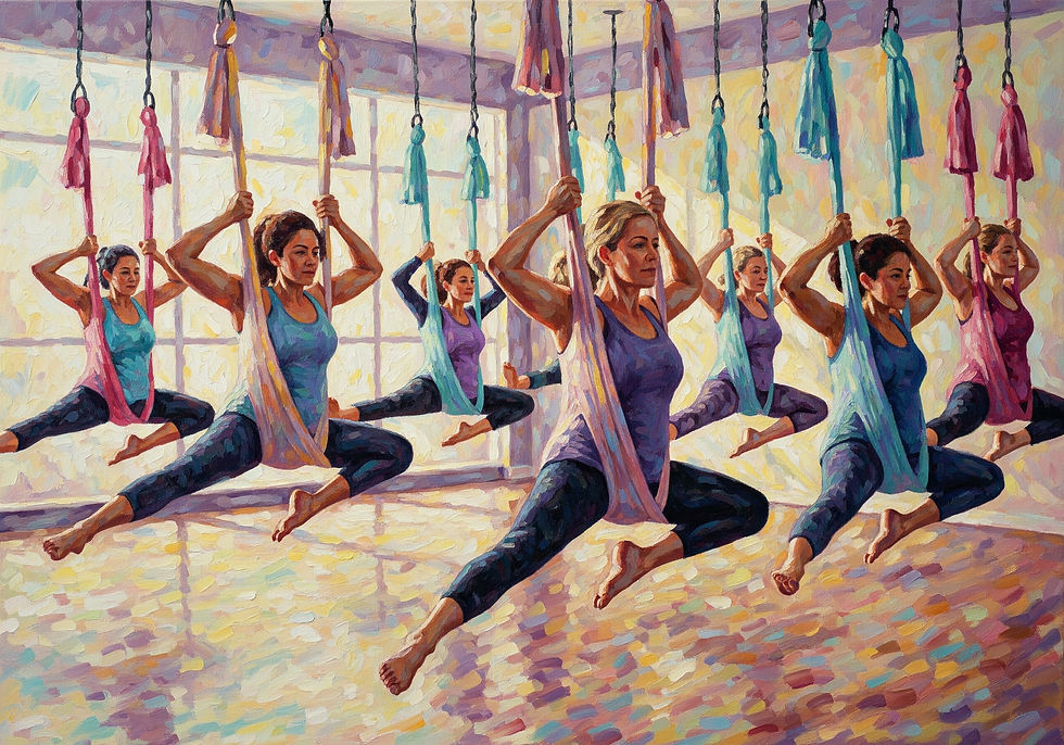 Fly-Hamak yoga dersleri Karuna Yoga'da