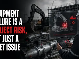 Predictive maintenance monitoring construction equipment health before a project-impacting failure