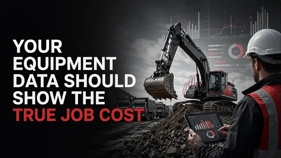 Construction equipment telematics connecting machine utilization with project job cost data