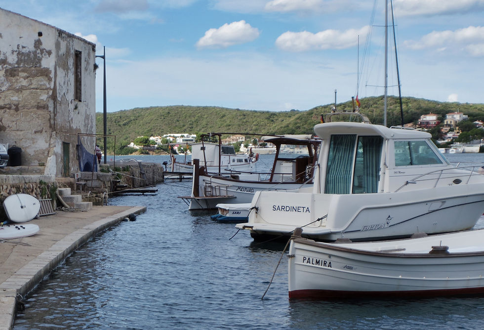One of the outer harbours in Mahon's large natural haven