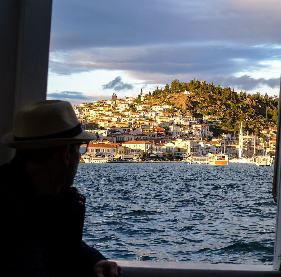 Arriving at Poros by hydrofoil