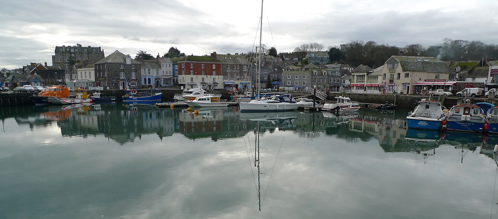 Padstow harbour in winter