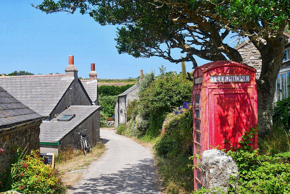 The 'main road' on St Martins, Isles of Scilly