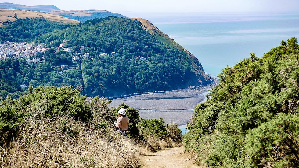Exmoor Coast, looking down on Lynton and Lynmouth