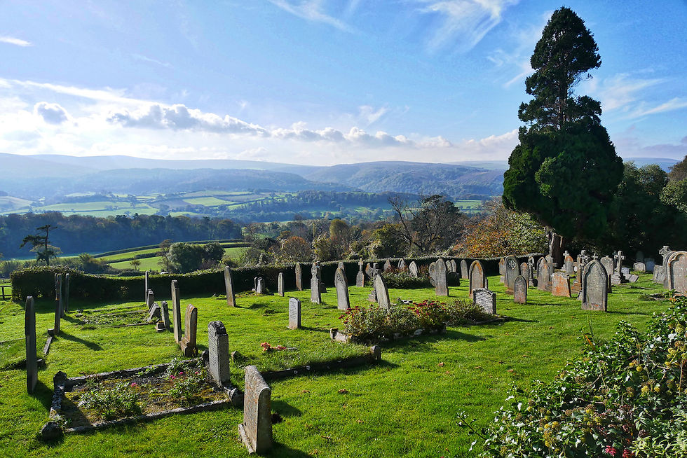Scenic view from Selworthy's graveyard