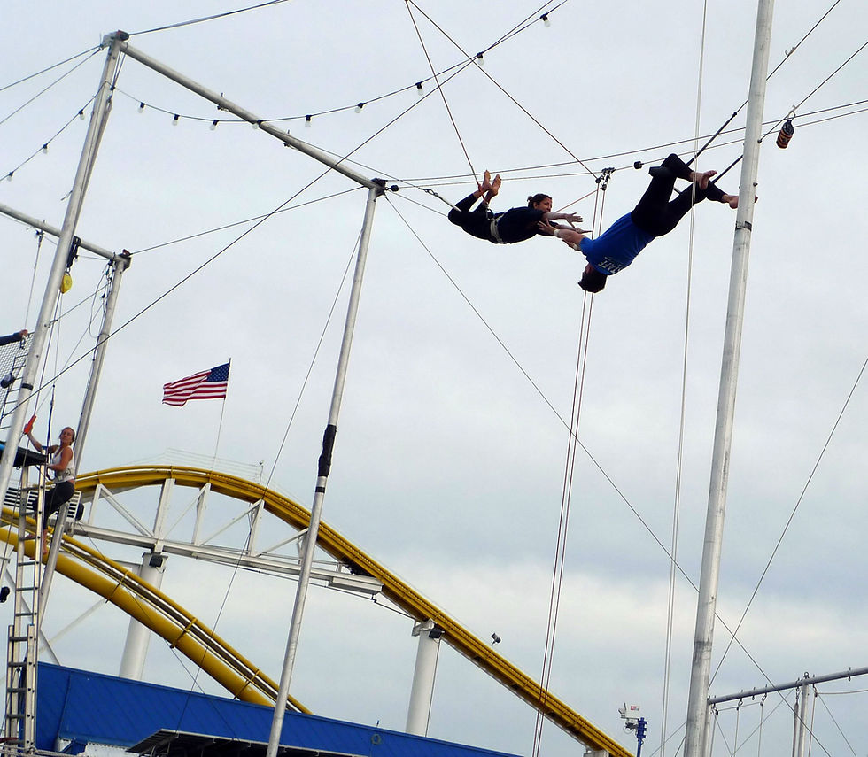 The trapeze on Santa Monica Pier