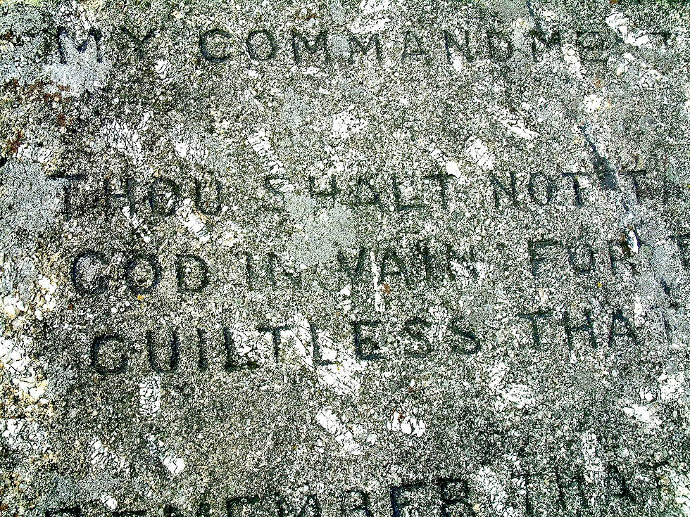 The Ten Commandments at Buckland Beacon