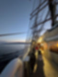 Evening light aboard the Sea Cloud Spirit