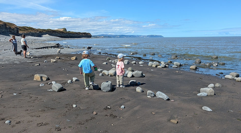 The beach at Kilve, on the Quantock coast