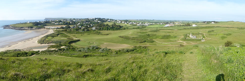 Looking across St Minver Lowlands to Daymer Bay